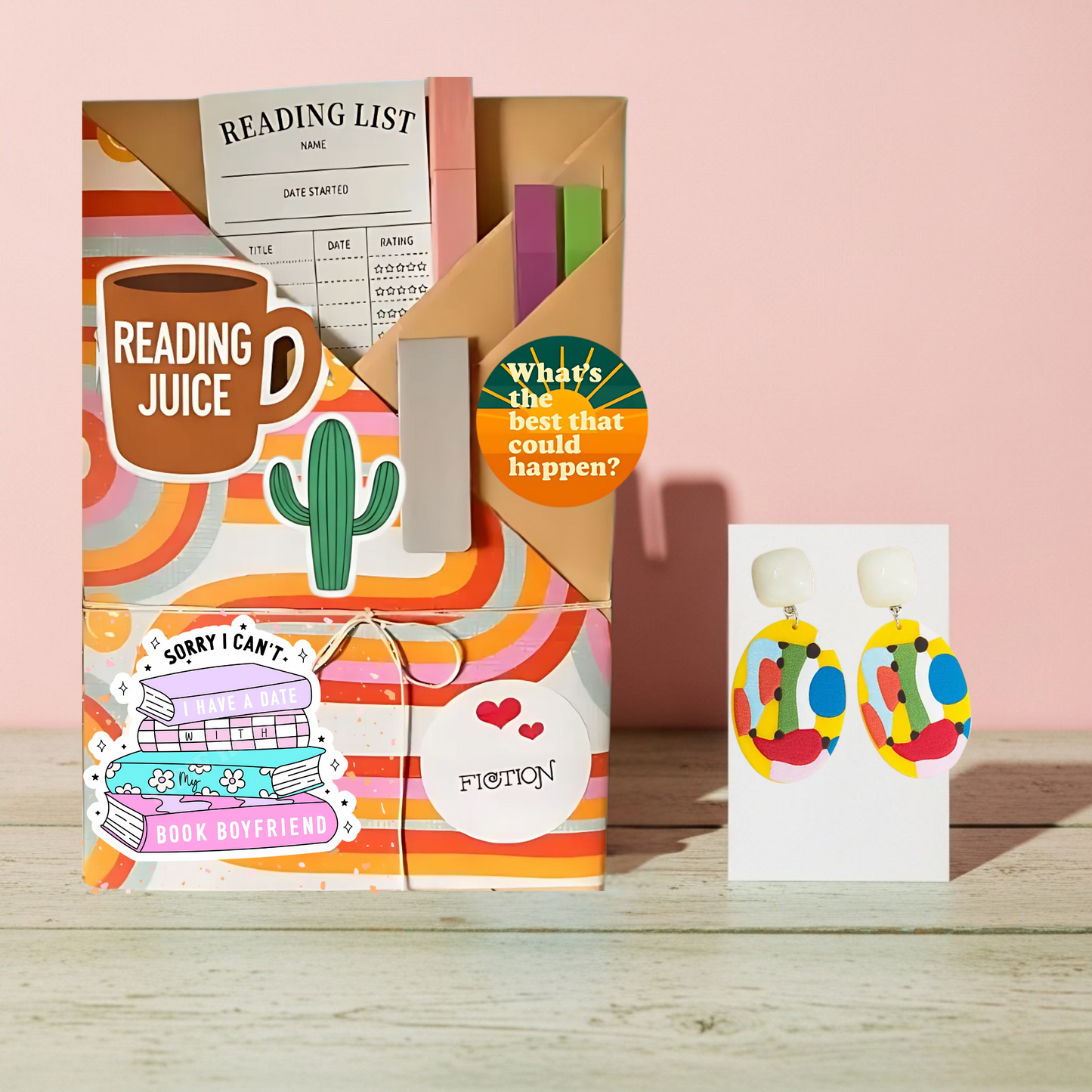 Plot Twist: A Blind Date with a Book & Earrings Gift Set