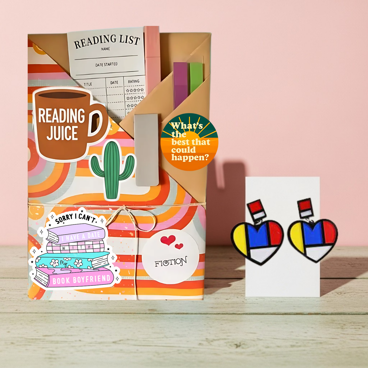 Plot Twist: A Blind Date with a Book & Earrings Gift Set