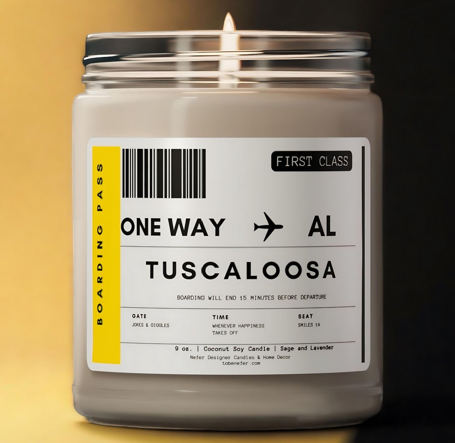 Alabama state scented candle 