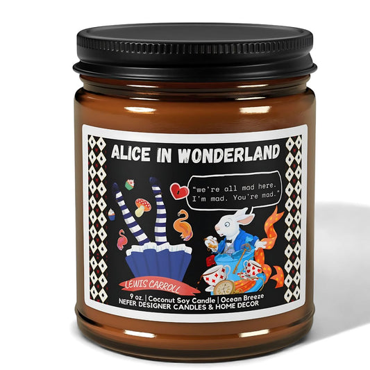 Alice in Wonderland Bookish Gift Candle 
