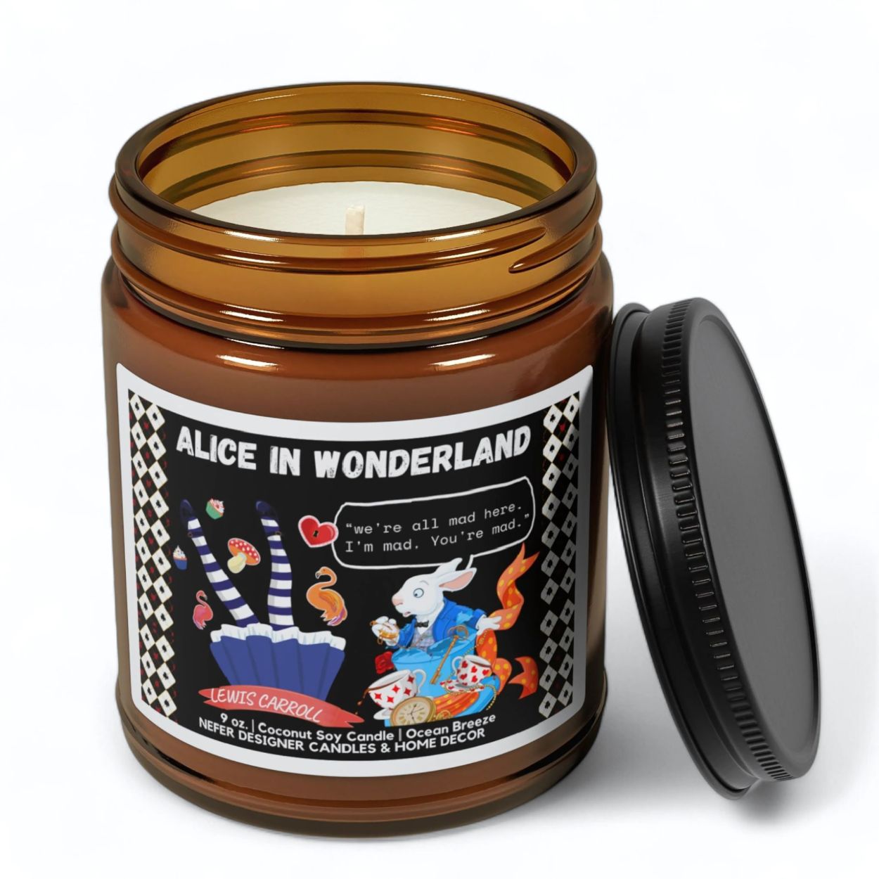 Alice in Wonderland Bookish Candle Gift 