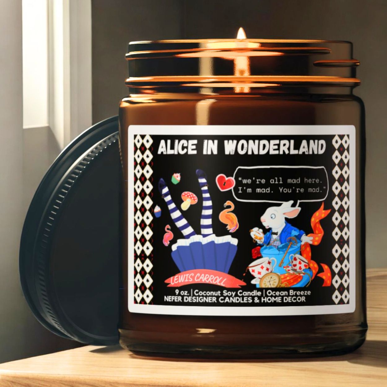 Alice in Wonderland Bookish Candle Gift 