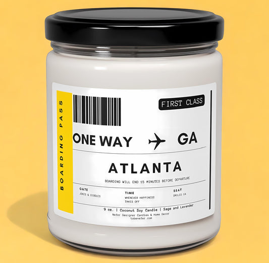 Georgia Atlanta state candle 