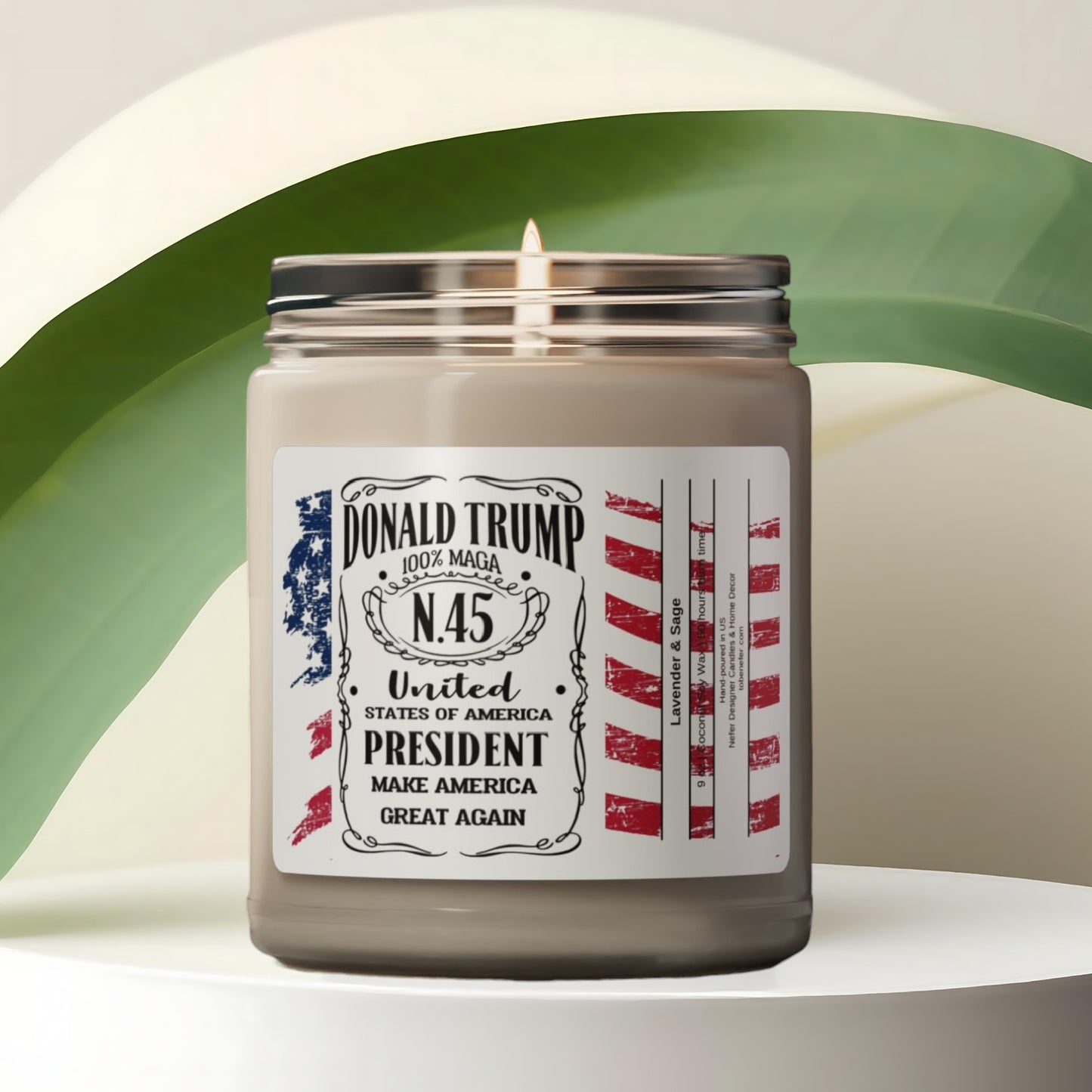 Donald Trump 100 percent maga election candle