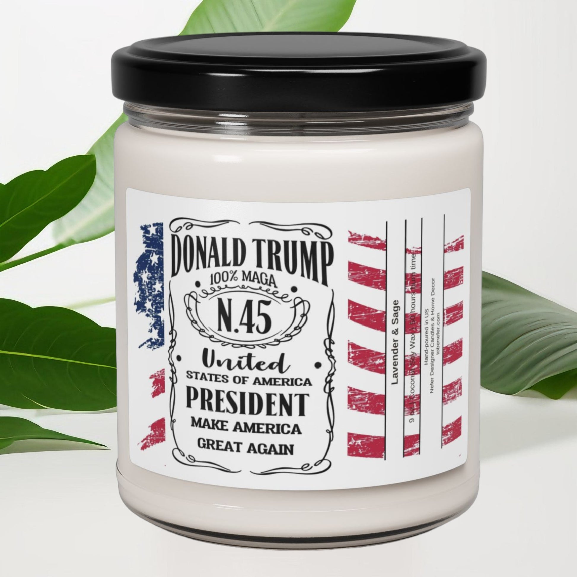 Donald Trump 100 percent maga election candle