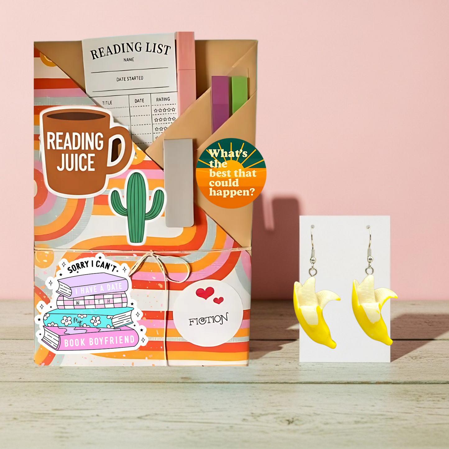 Plot Twist: A Blind Date with a Book & Earrings Gift Set
