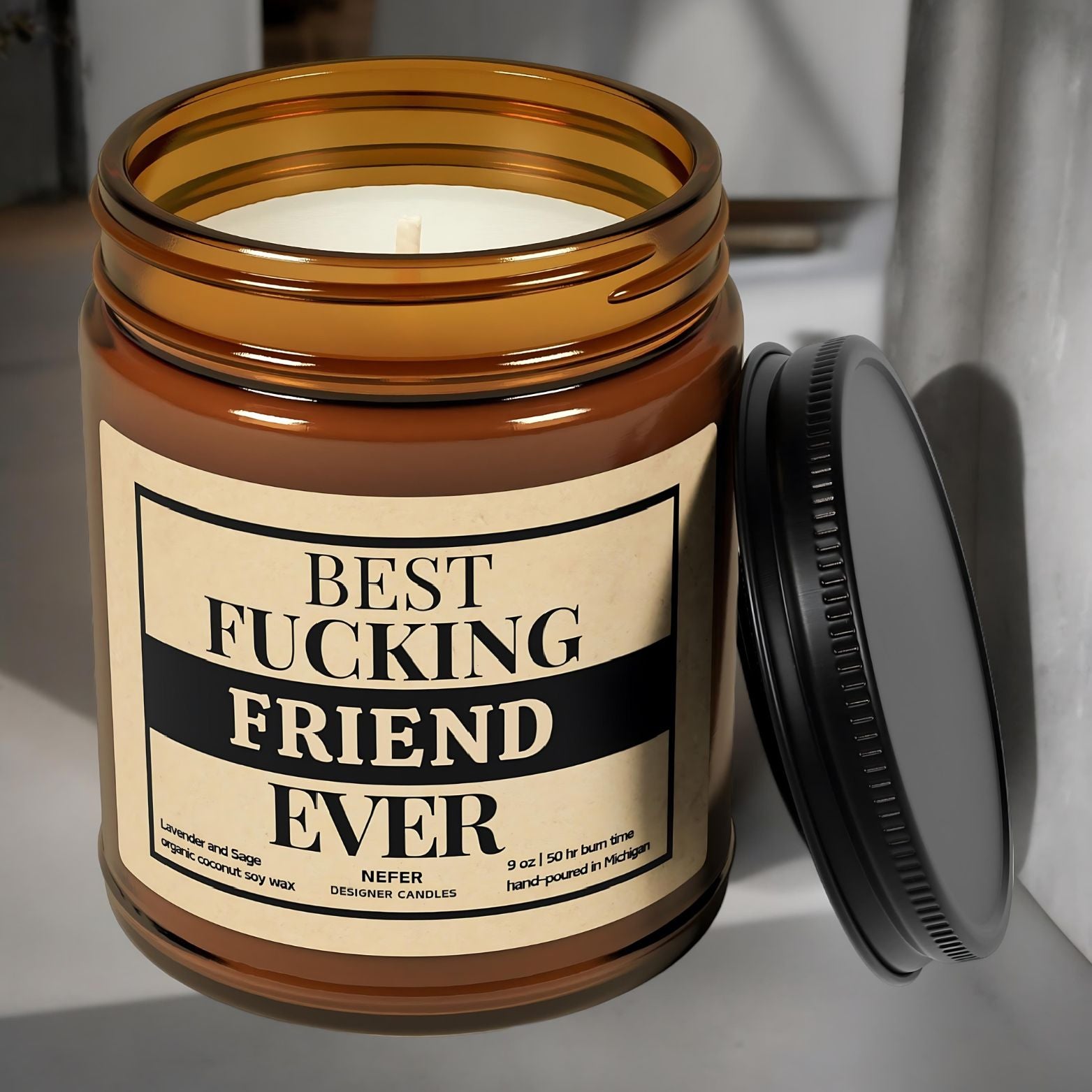 best fucking friend forever candle 