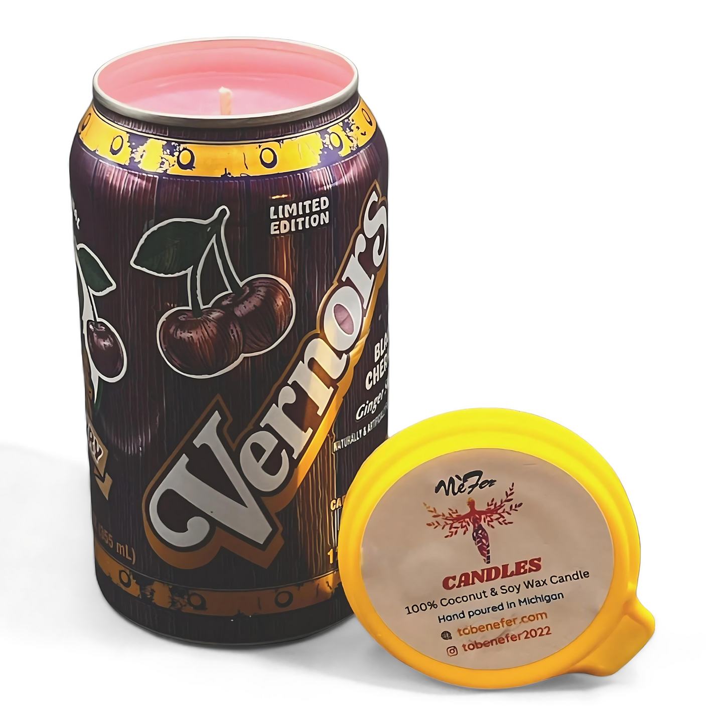 Vernors Black Cherry Ginger Can Candle