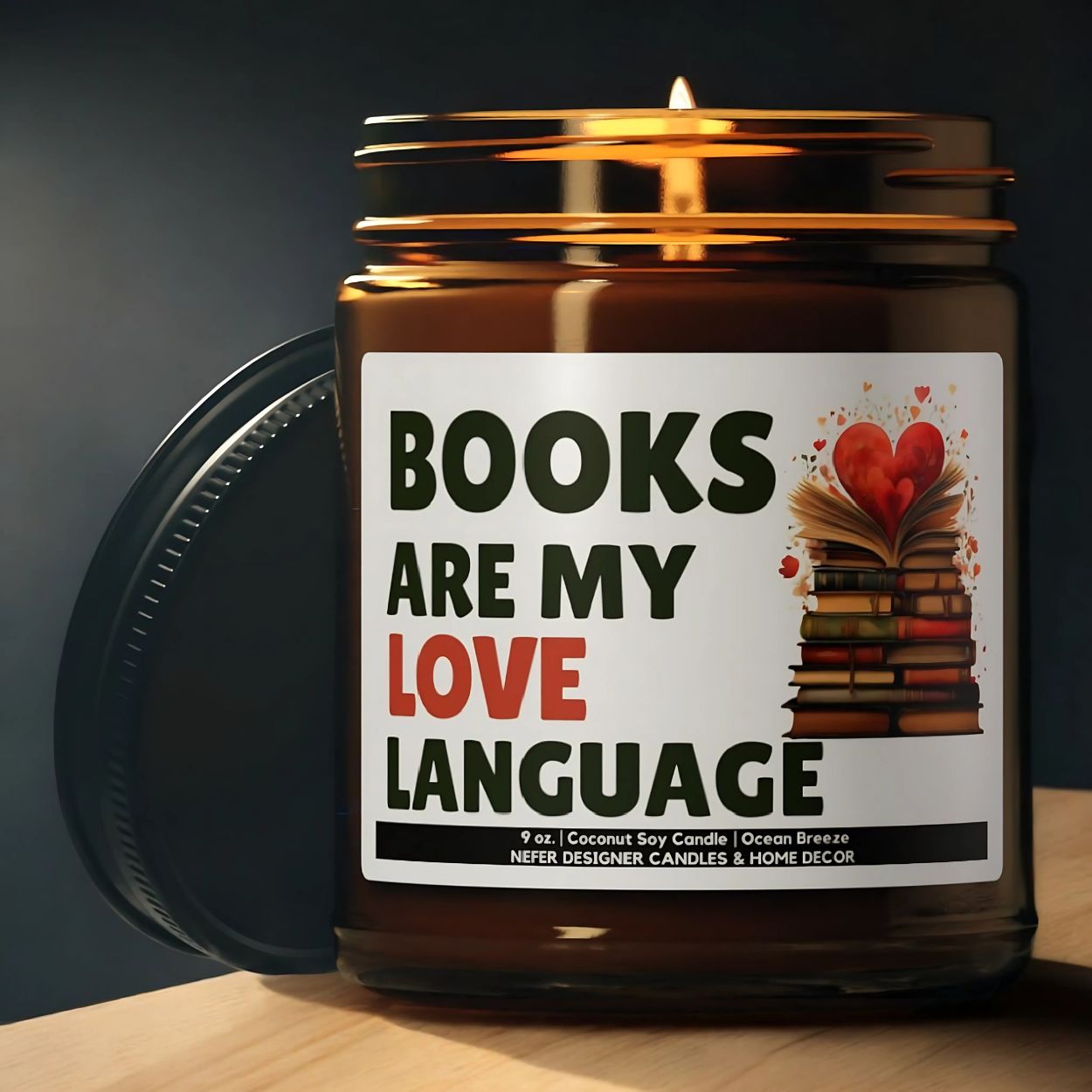 Books are My Love Language Romance Reader Candle | Bookish Gift for Readers