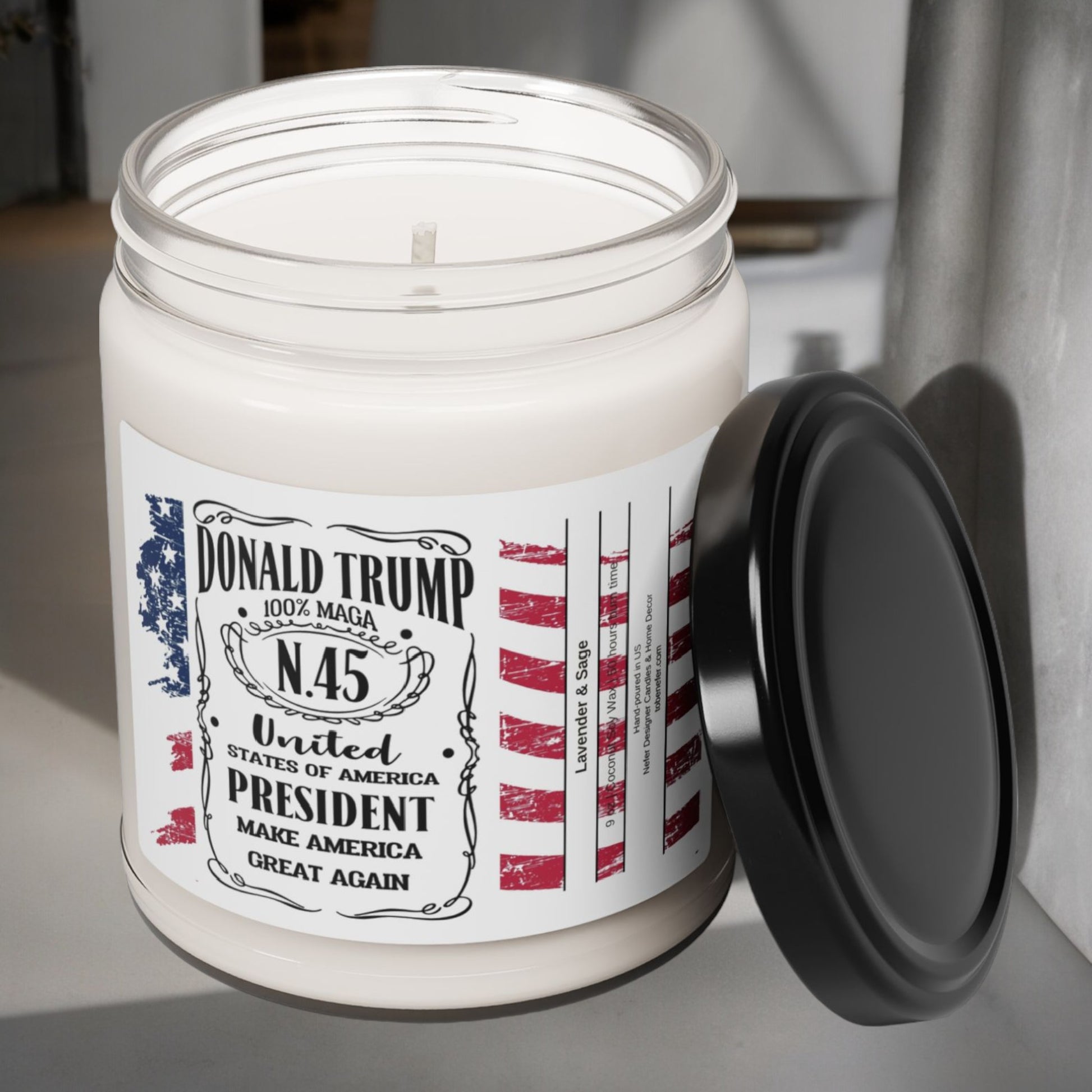 Donald Trump 100 percent maga election candle