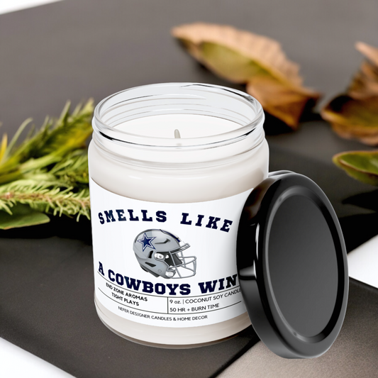Smells Like a Dallas Cowboys Win - Dallas Lucky Game Day Candle