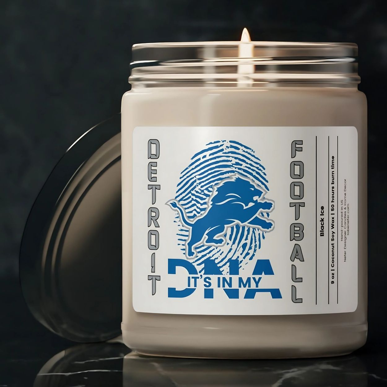 Detroit Lions Lucky Game Day Candle 3 