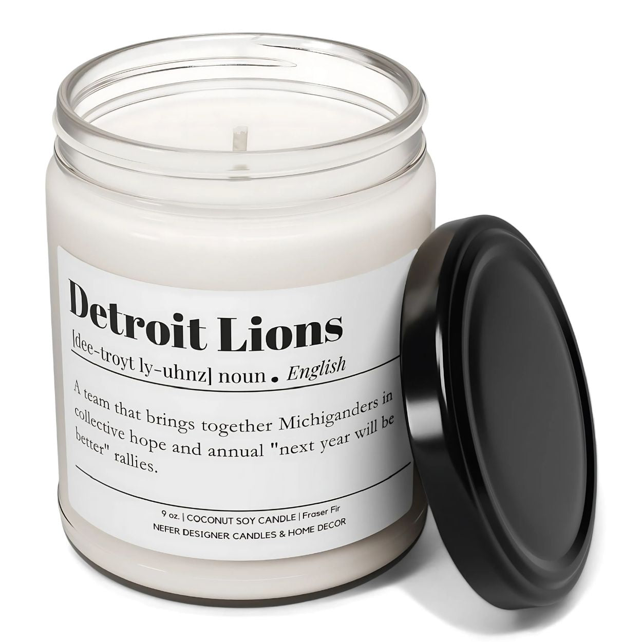 Detroit Lions | Dictionary Definition Candle