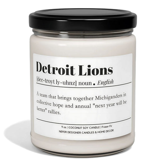 Detroit Lions | Dictionary Definition Candle