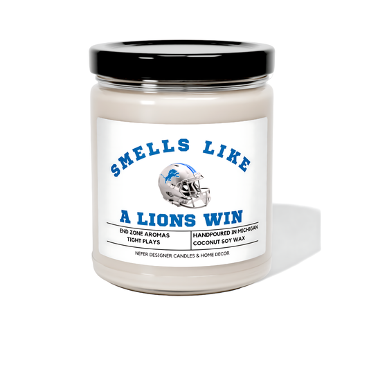 Smells Like a Detroit Lions Win - Detroit Lucky Game Day Candle