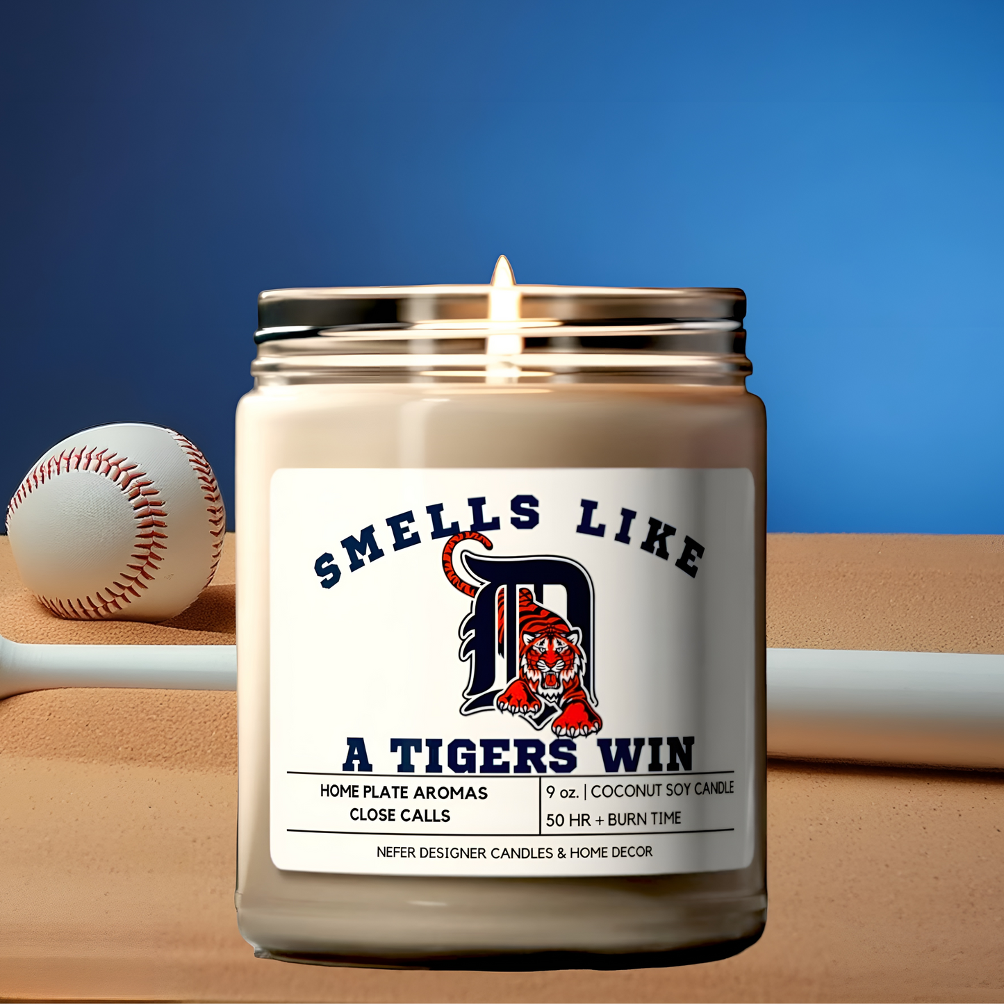  Smells Like a Detroit Tigers Win - Detroit Lucky Game Day Candle