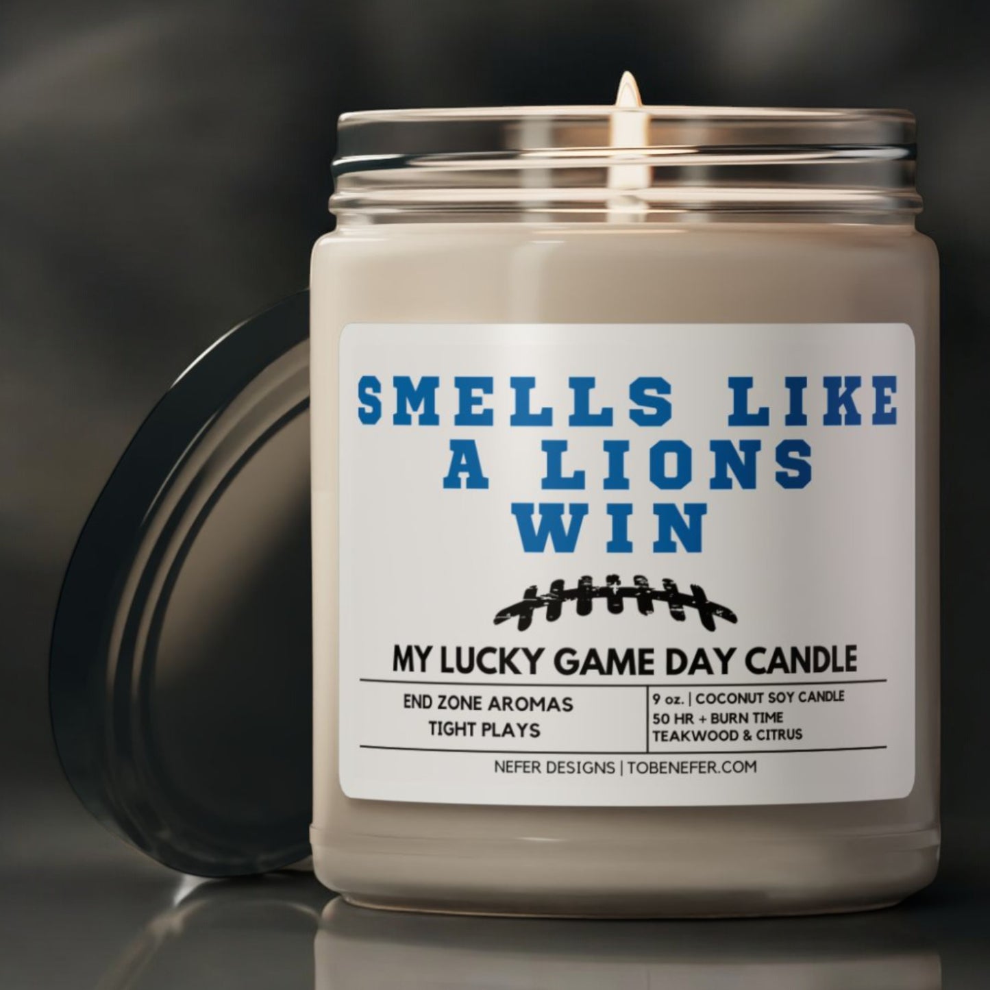 Detroit Lions Game Day Candle 3