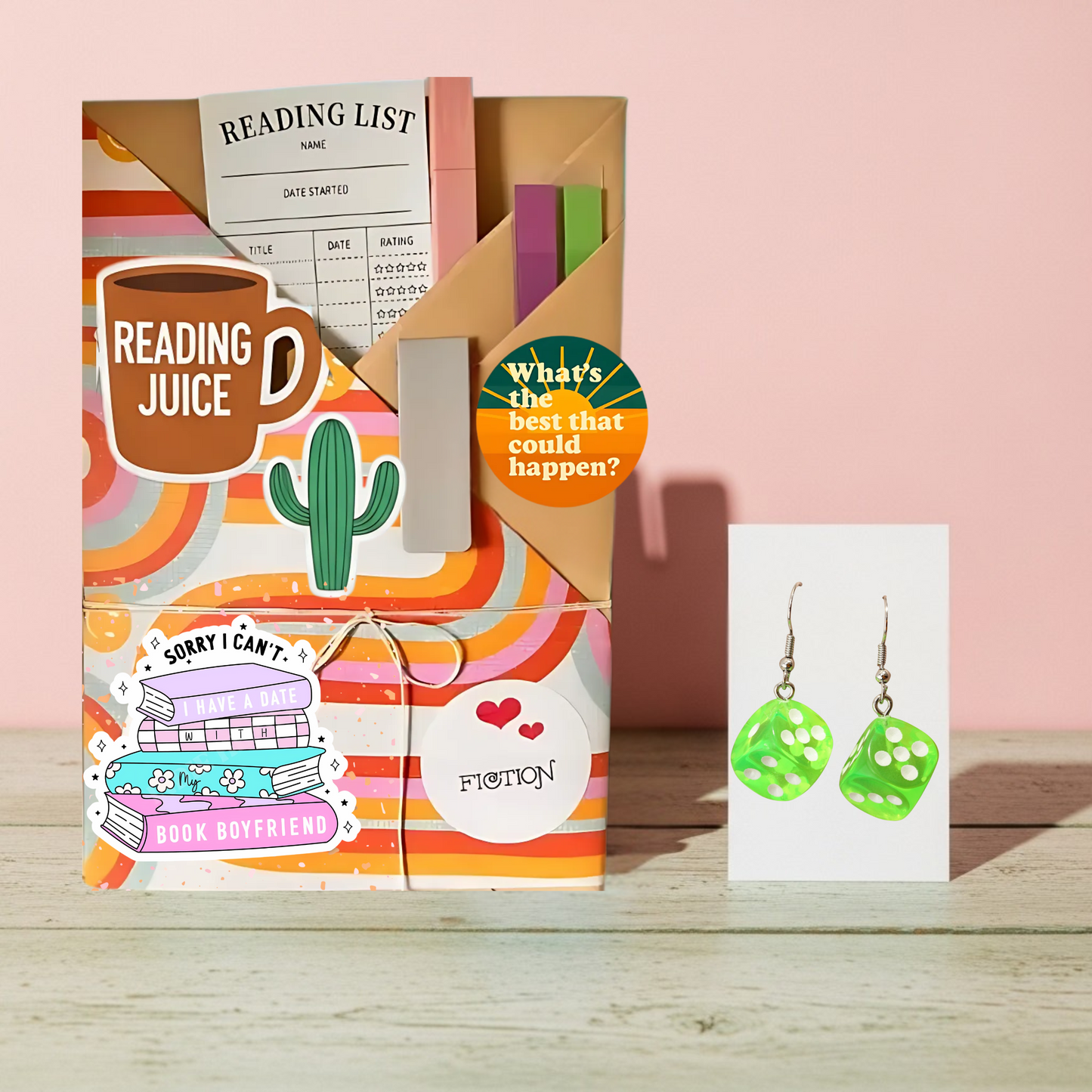 Plot Twist: A Blind Date with a Book & Earrings Gift Set