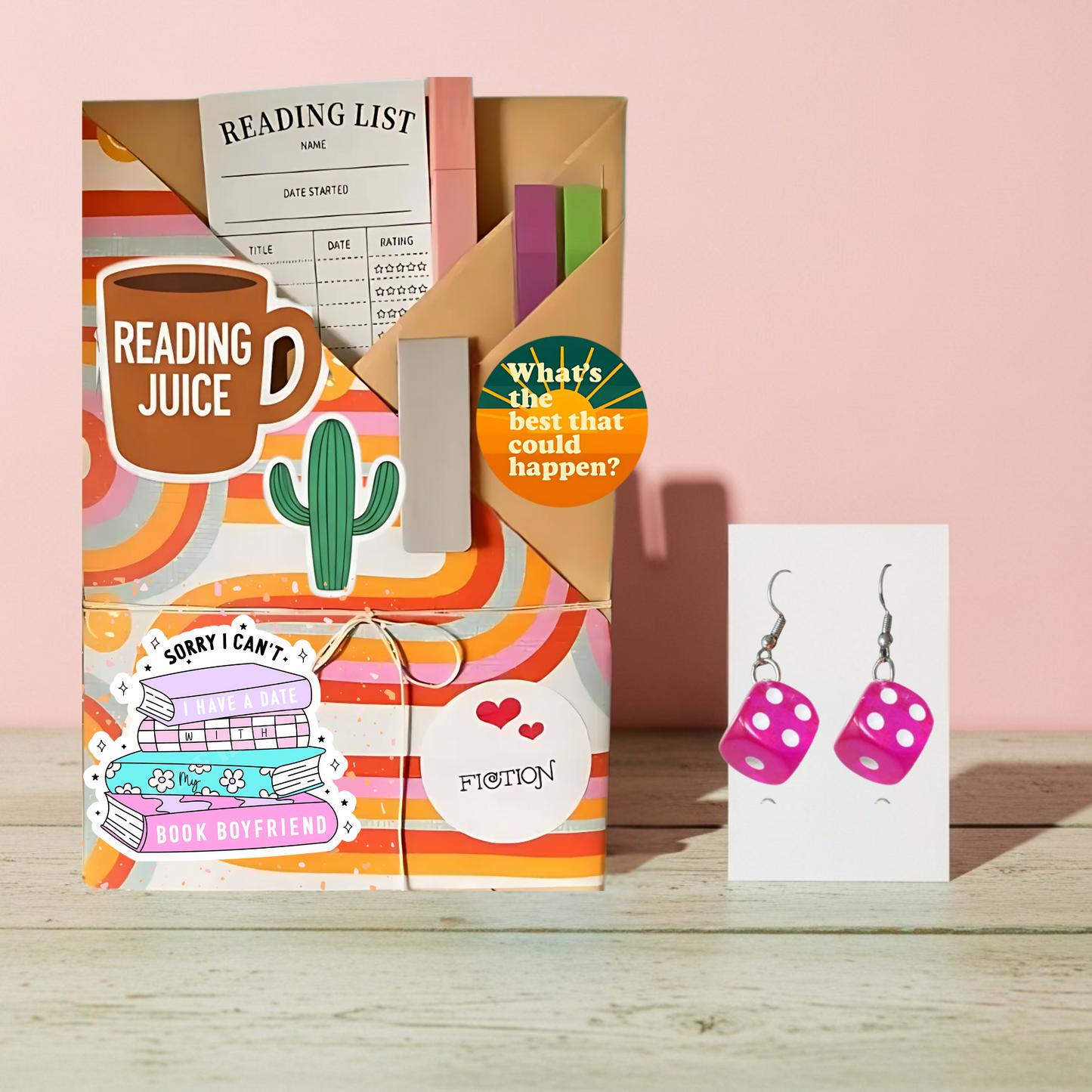 Plot Twist: A Blind Date with a Book & Earrings Gift Set