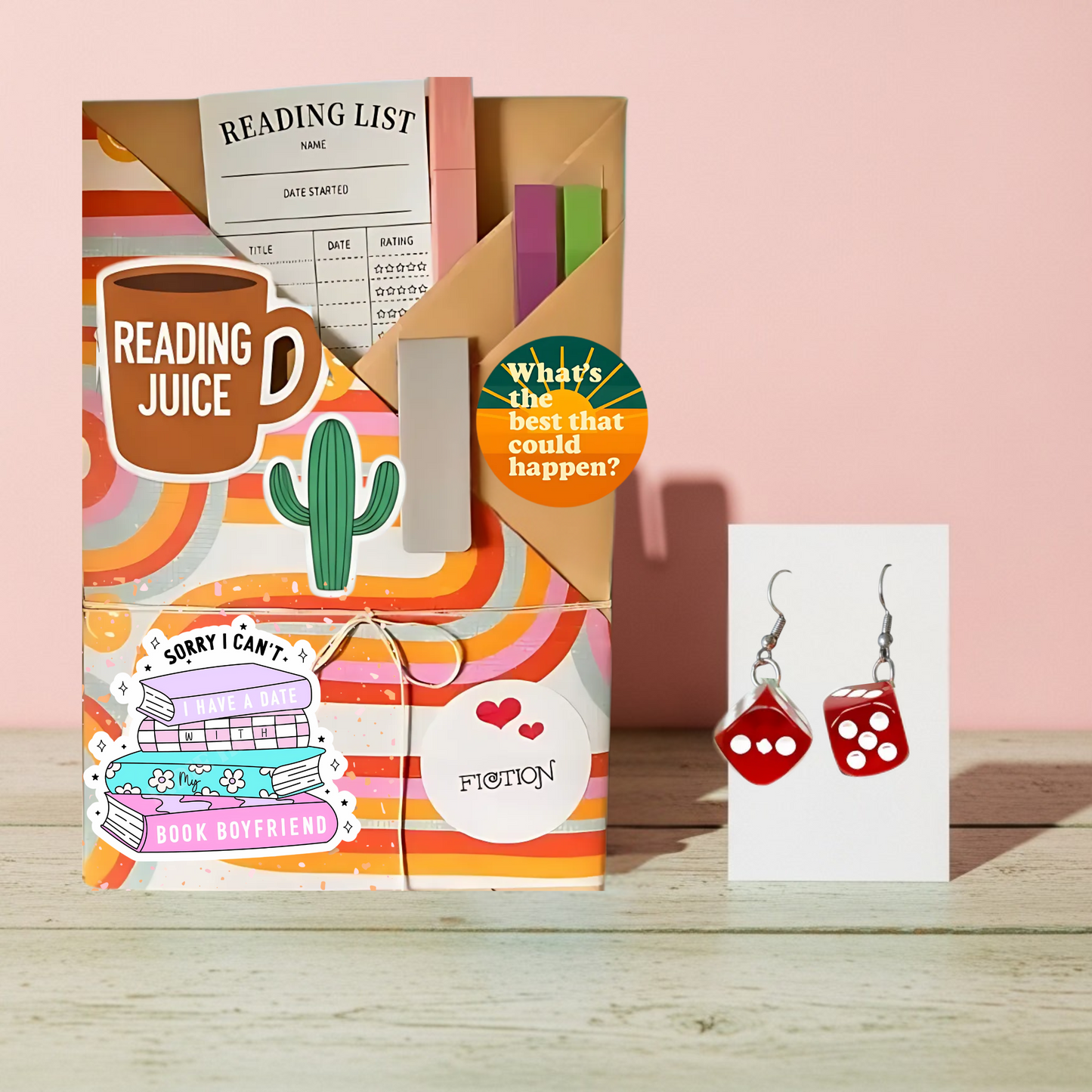 Plot Twist: A Blind Date with a Book & Earrings Gift Set