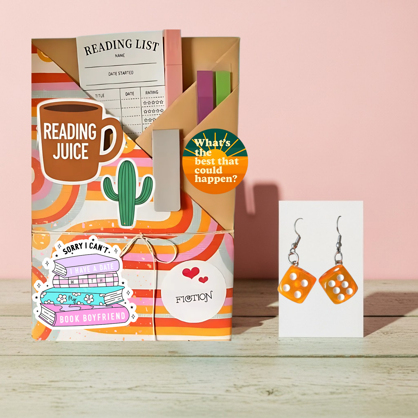 Plot Twist: A Blind Date with a Book & Earrings Gift Set