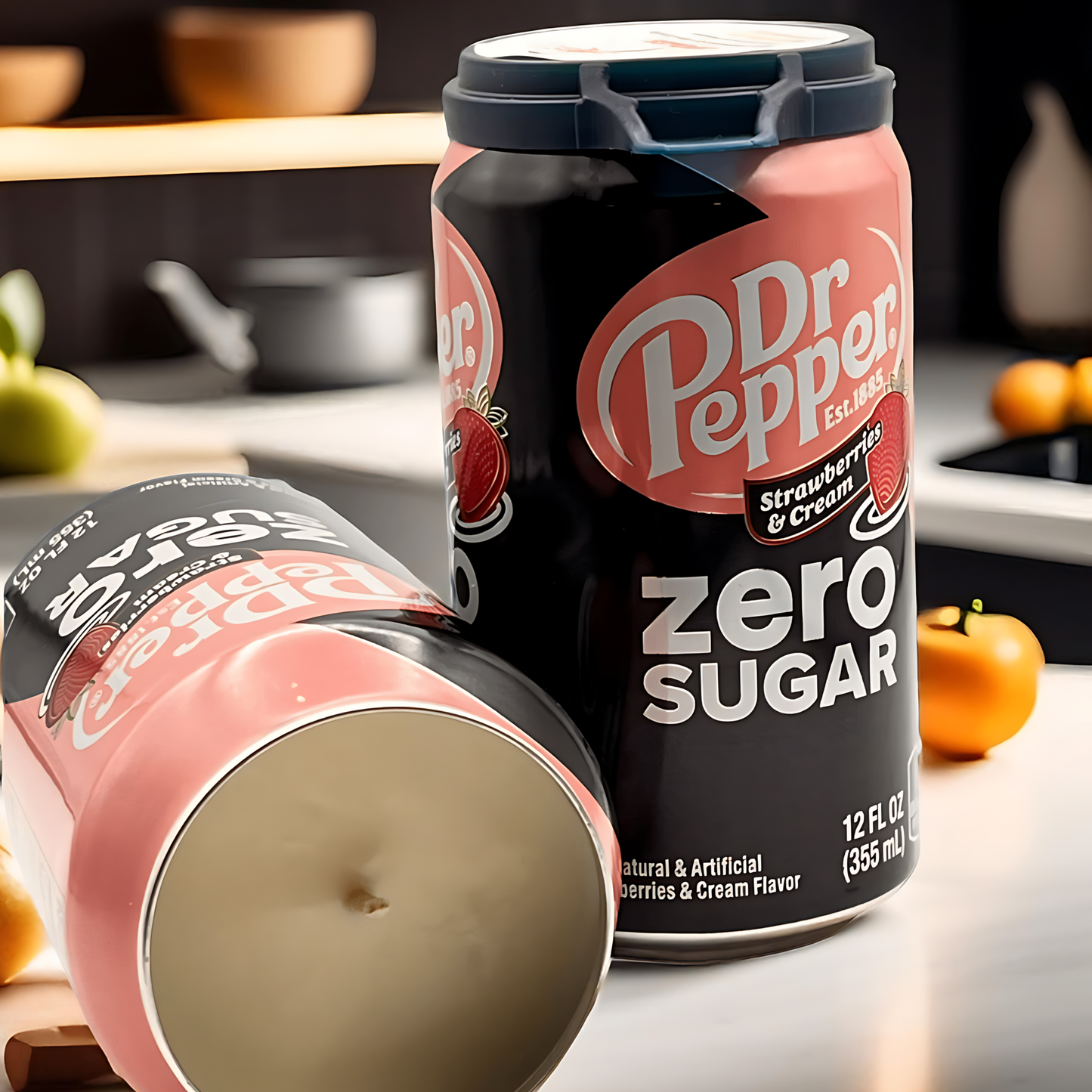 Dr Pepper Strawberries & Cream Zero Sugar Candle | Hand Poured Soda Can Candle | 12 oz Soda Themed