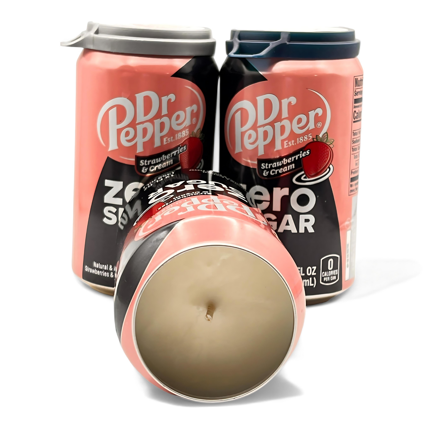 Dr Pepper Strawberries & Cream Zero Sugar Candle | Hand Poured Soda Can Candle | 12 oz Soda Themed