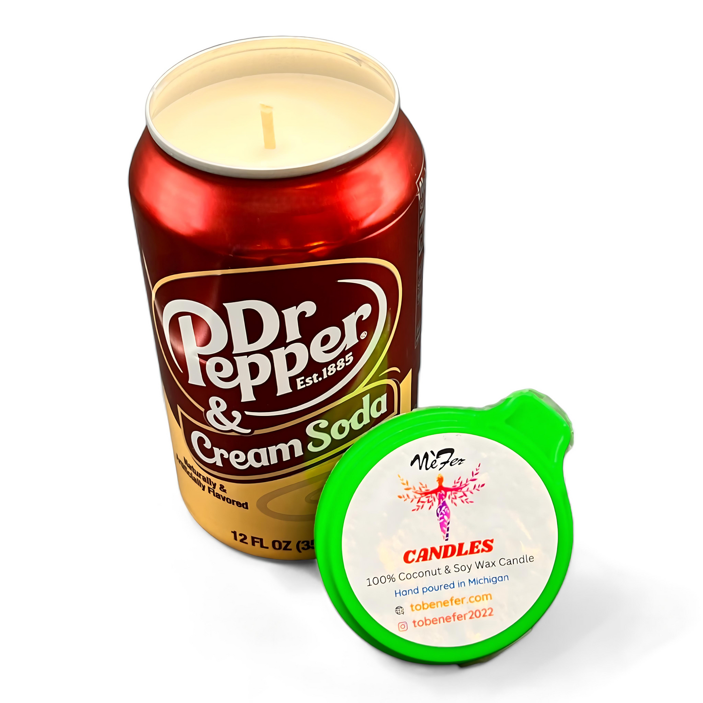 Dr Pepper Creme Soda Can Candle 