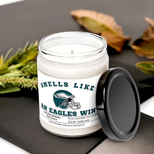 Smells Like a Philadelphia Eagles Win - Philadelphia Lucky Game Day Candle