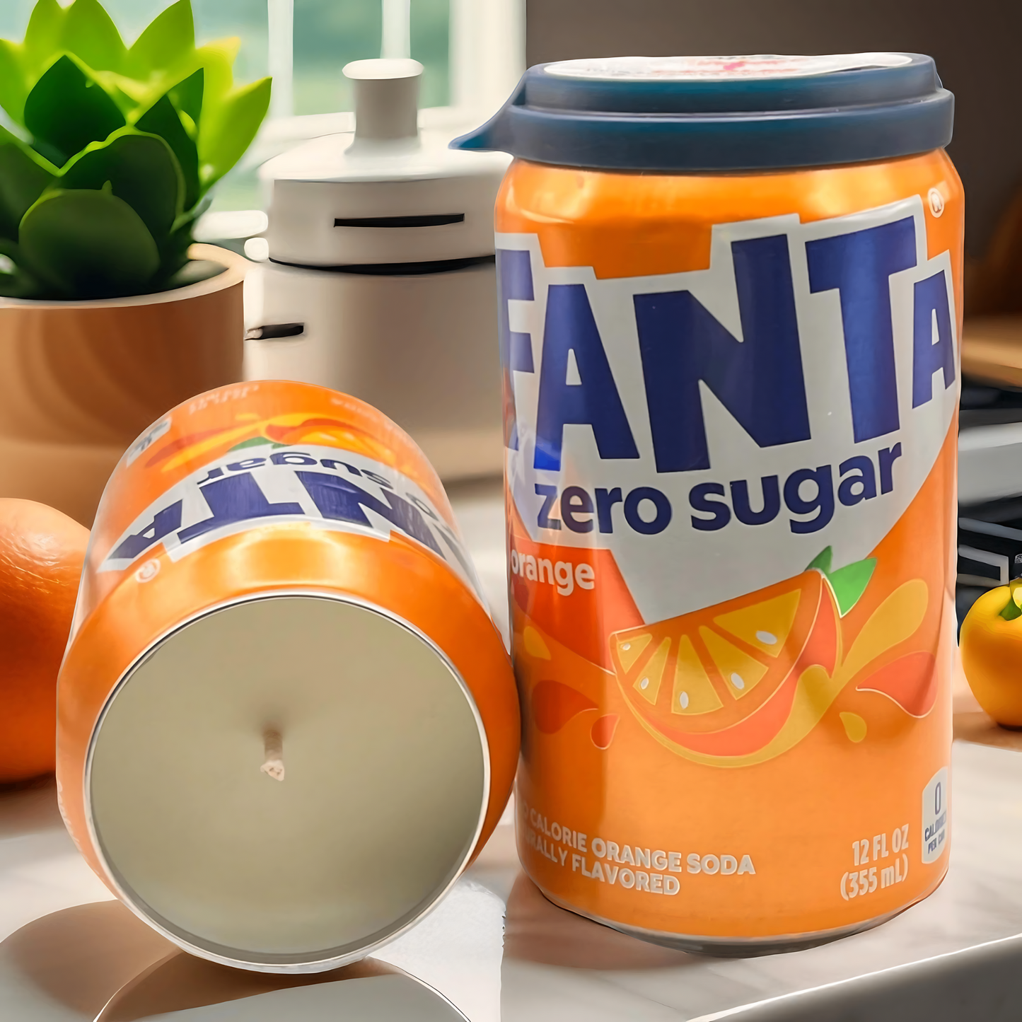 Fanta Orange Zero Sugar Can Candle