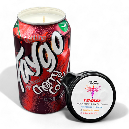 Faygo Cherry Cola Can Candle