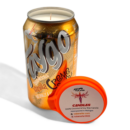 Faygo Creme Soda Can Candle