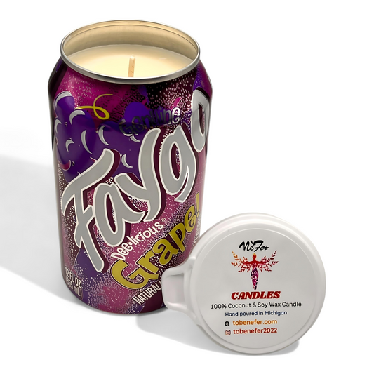 Faygo Grape Can Candle