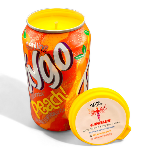 Faygo Peach Can Candle