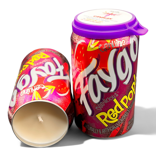 Faygo Red Pop Can Candle