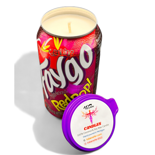 Faygo Red Pop Can Candle