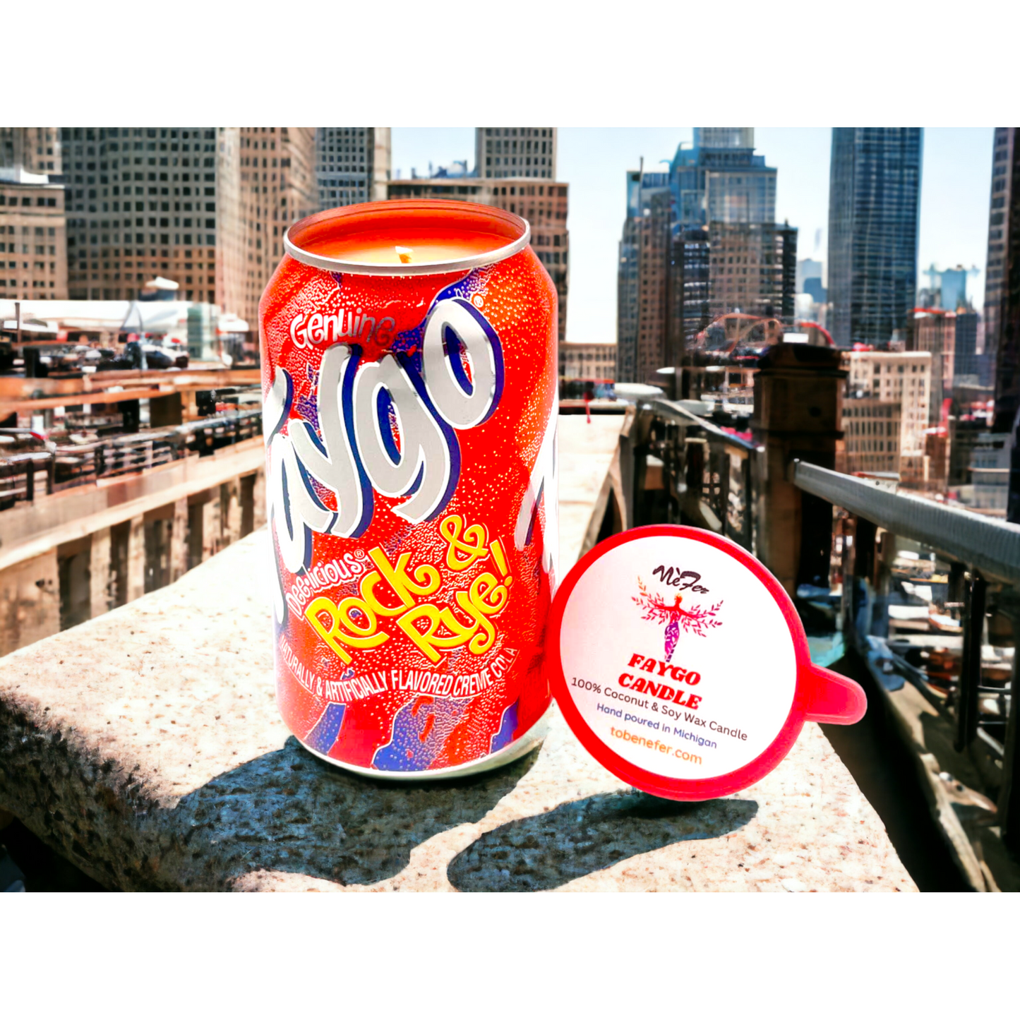 Faygo Rock & Rye Candle | 12 oz Can