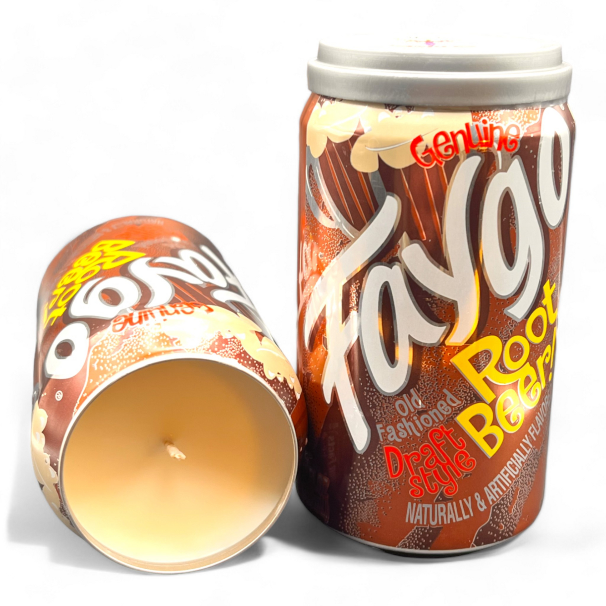 Faygo Root Beer Can Candle