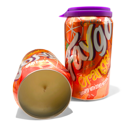 Faygo Orange Can Candle