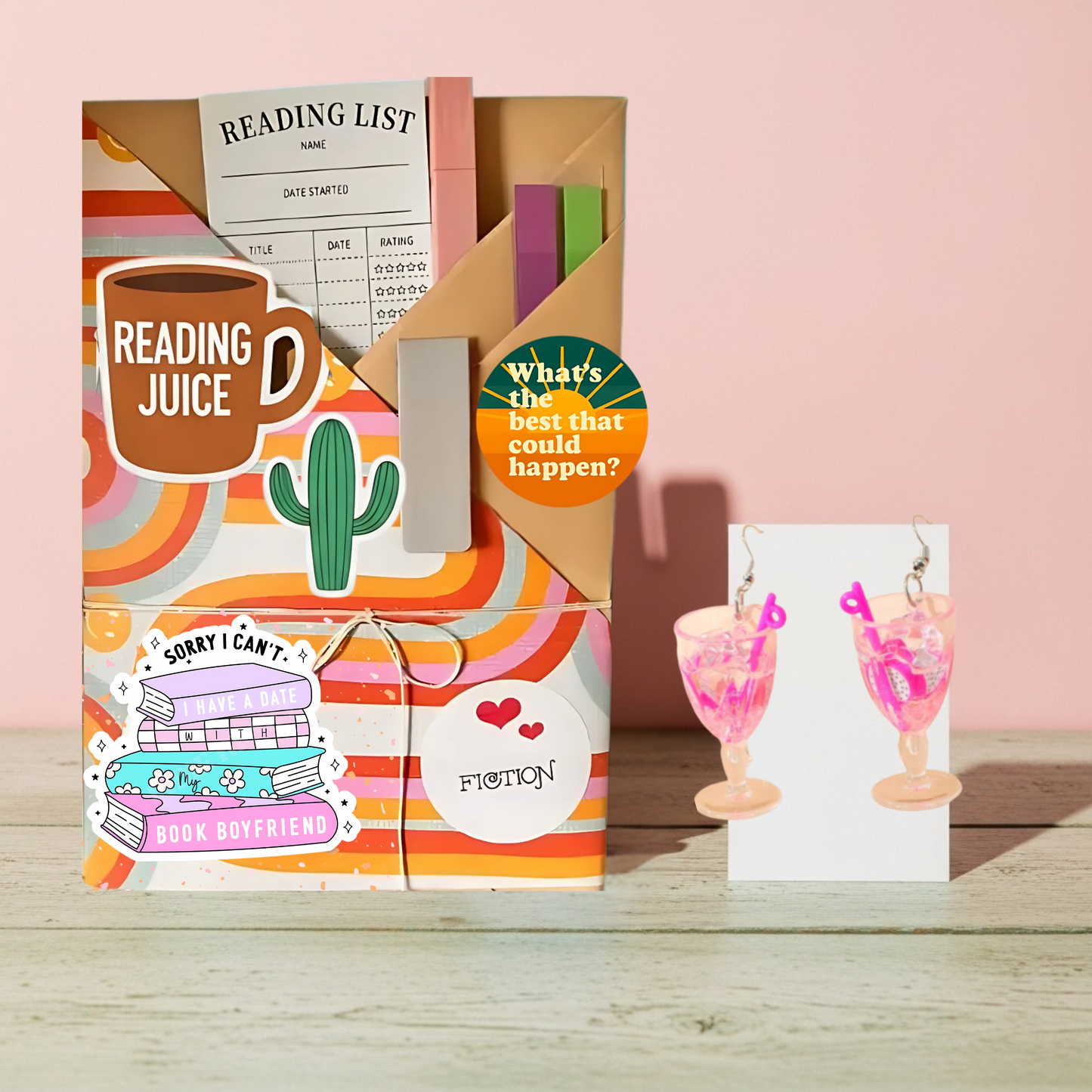 Plot Twist: A Blind Date with a Book & Earrings Gift Set