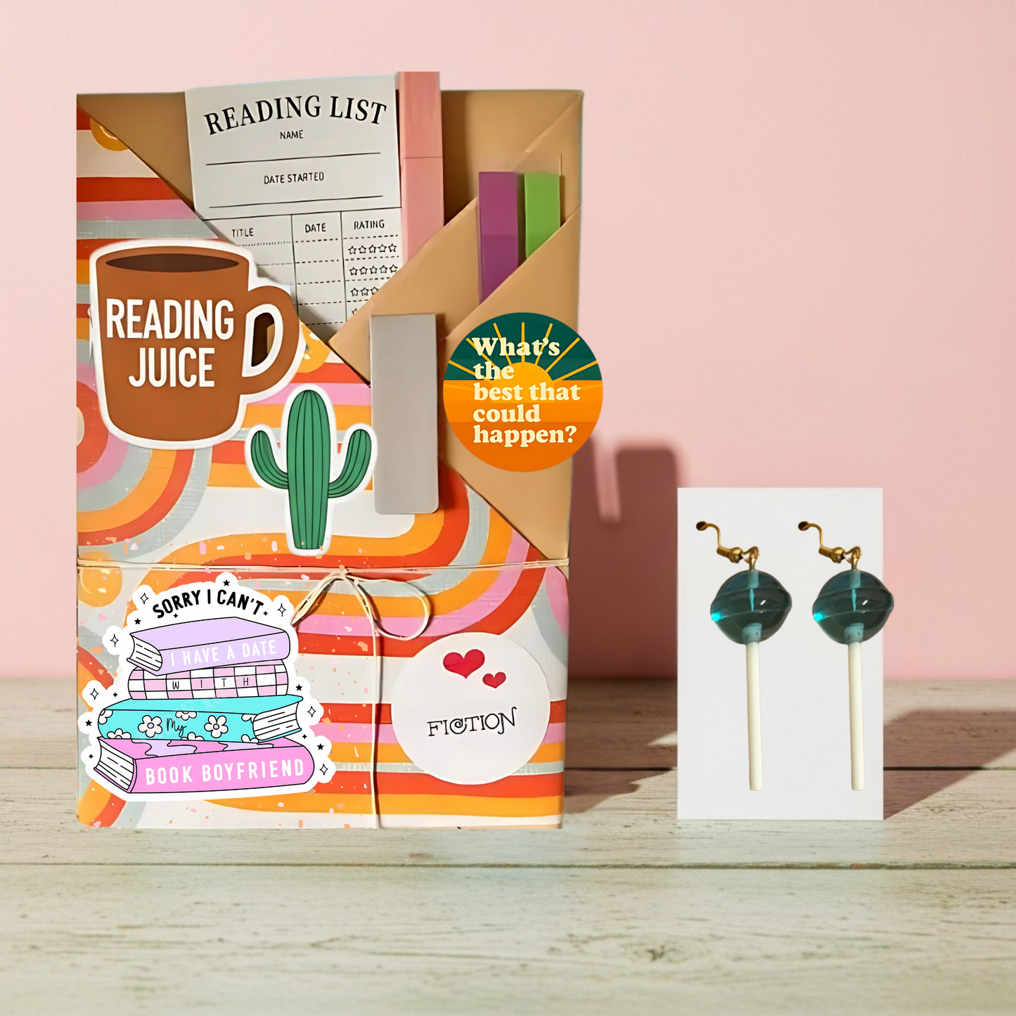 Plot Twist: A Blind Date with a Book & Earrings Gift Set