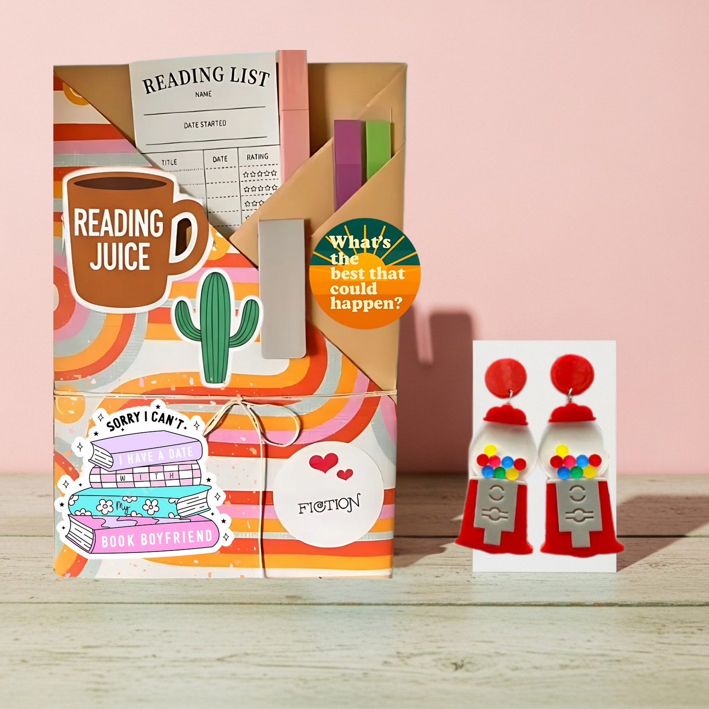Plot Twist: A Blind Date with a Book & Earrings Gift Set