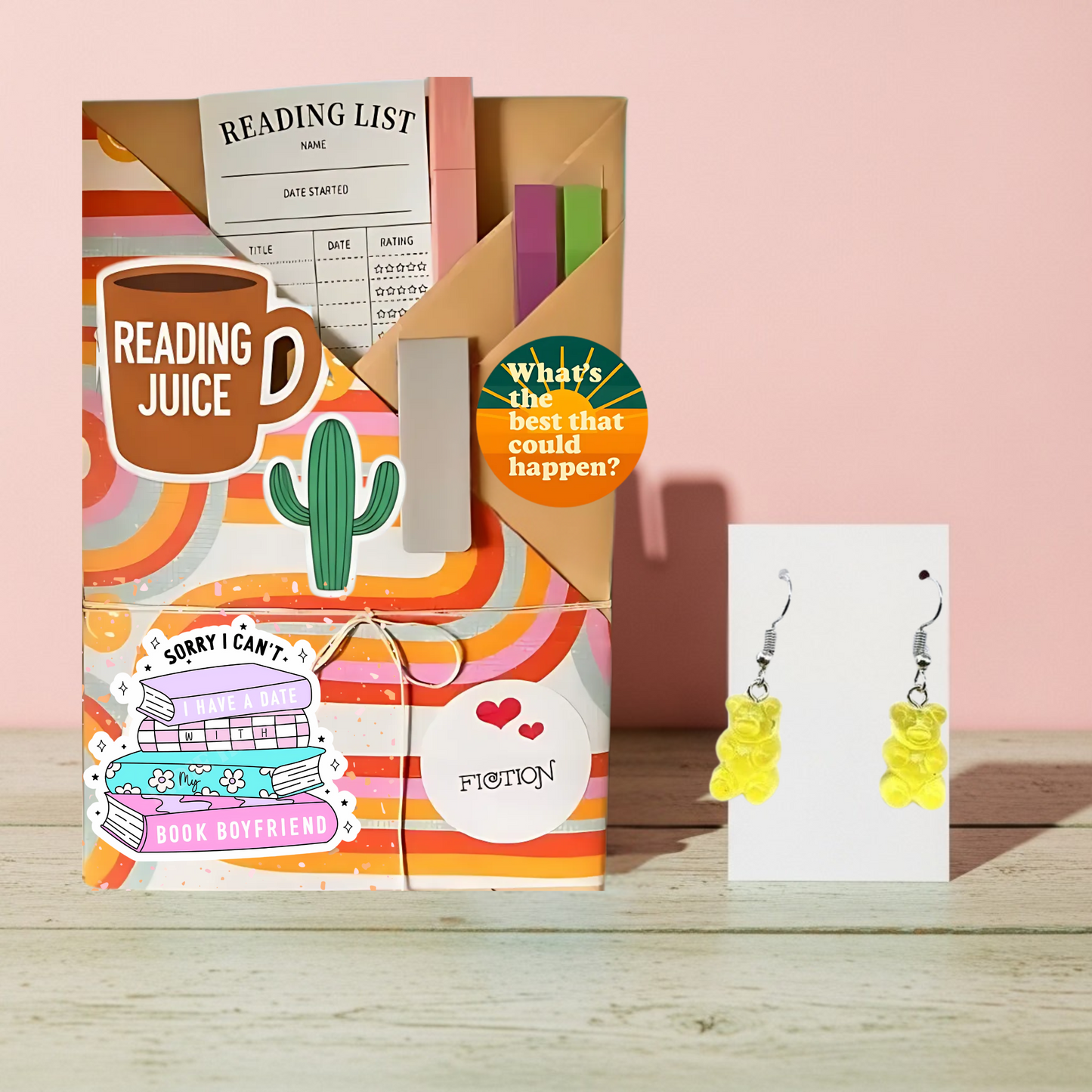 Plot Twist: A Blind Date with a Book & Earrings Gift Set