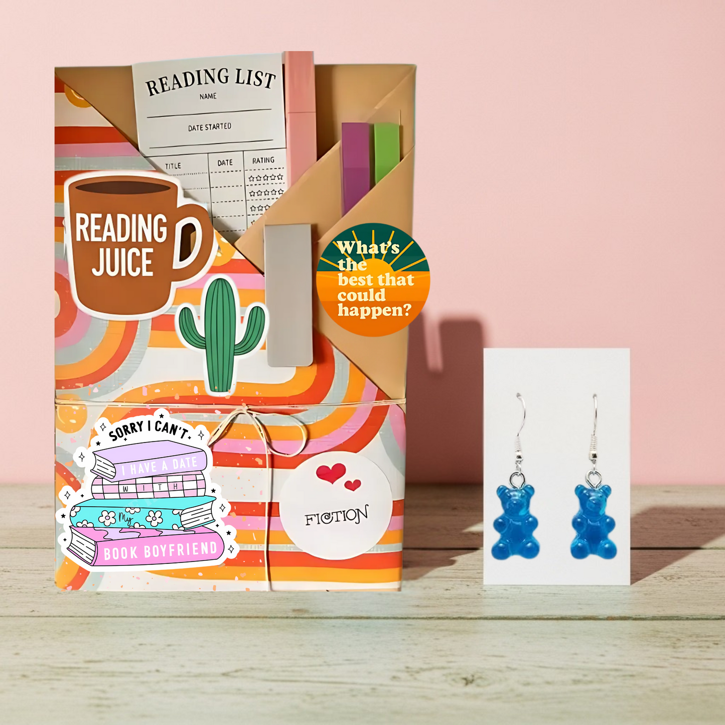 Plot Twist: A Blind Date with a Book & Earrings Gift Set