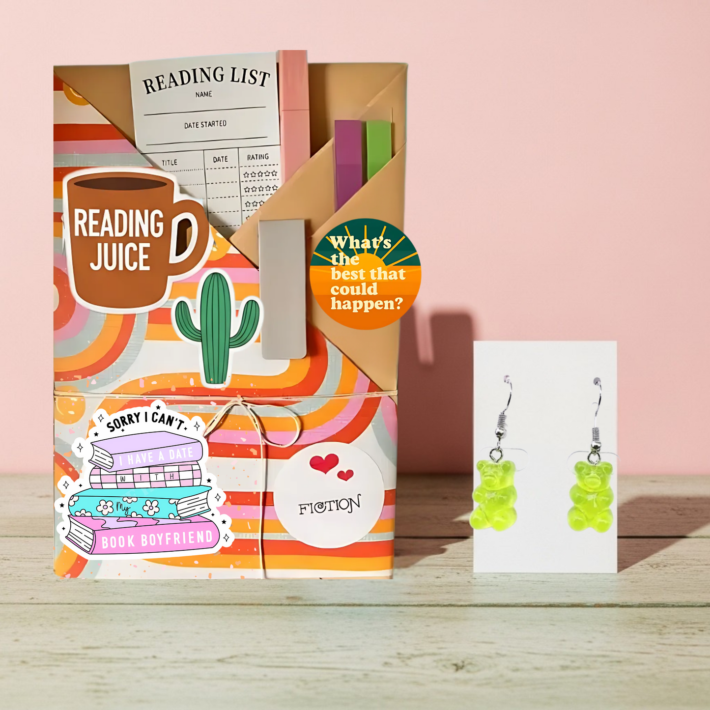 Plot Twist: A Blind Date with a Book & Earrings Gift Set