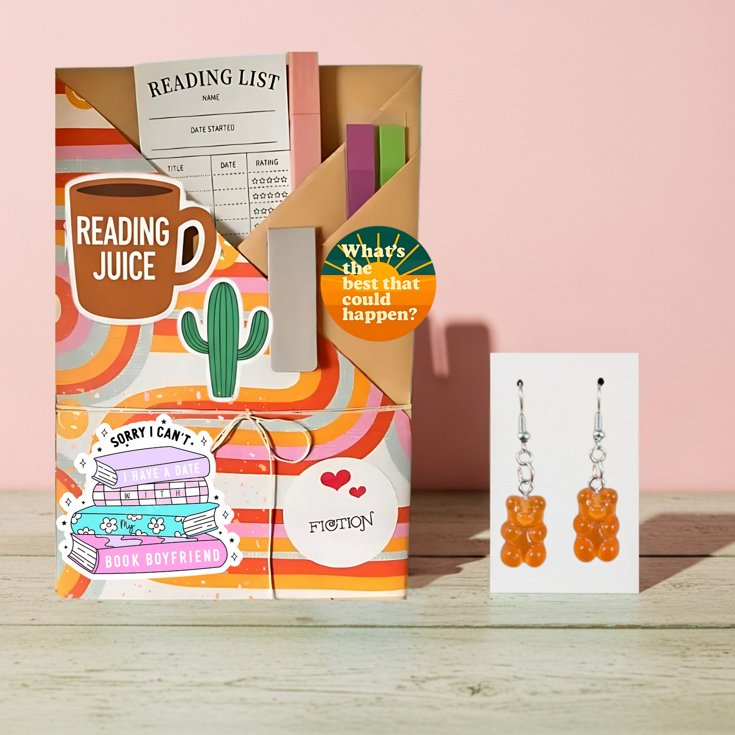 Plot Twist: A Blind Date with a Book & Earrings Gift Set