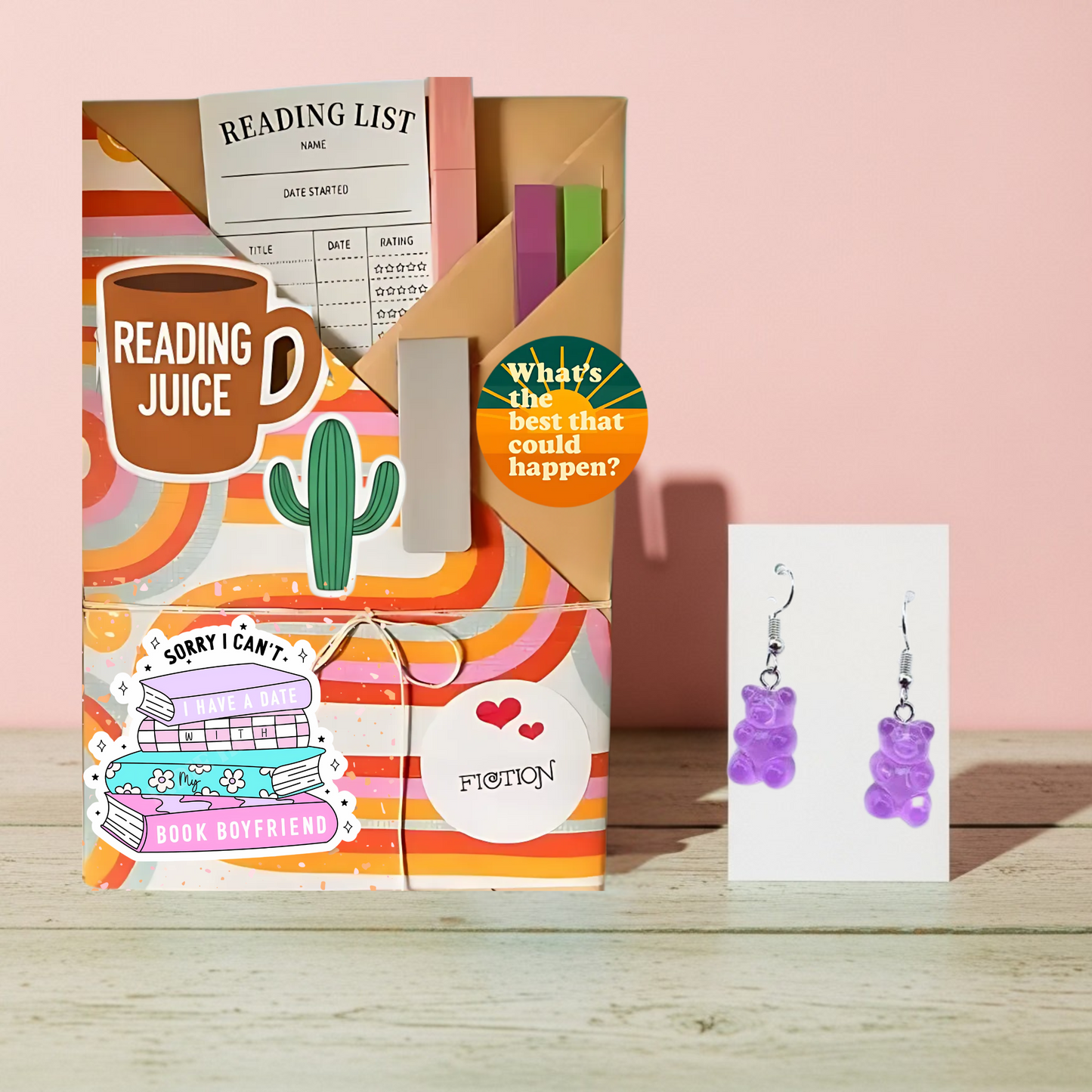 Plot Twist: A Blind Date with a Book & Earrings Gift Set