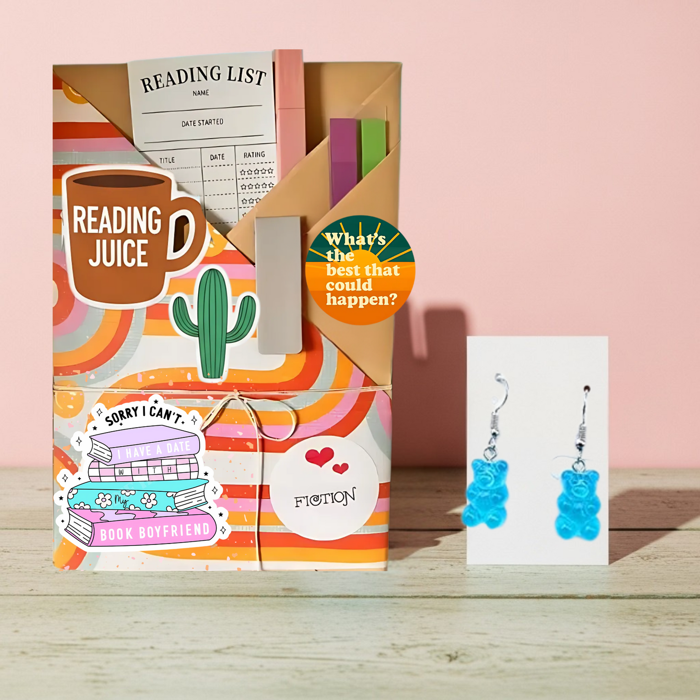 Plot Twist: A Blind Date with a Book & Earrings Gift Set