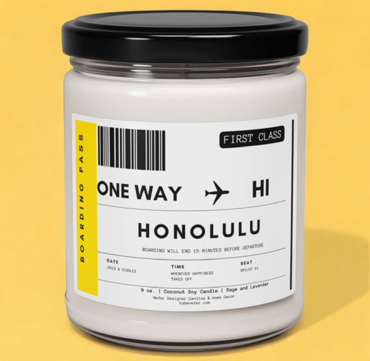 Hawaii Honolulu State candle 