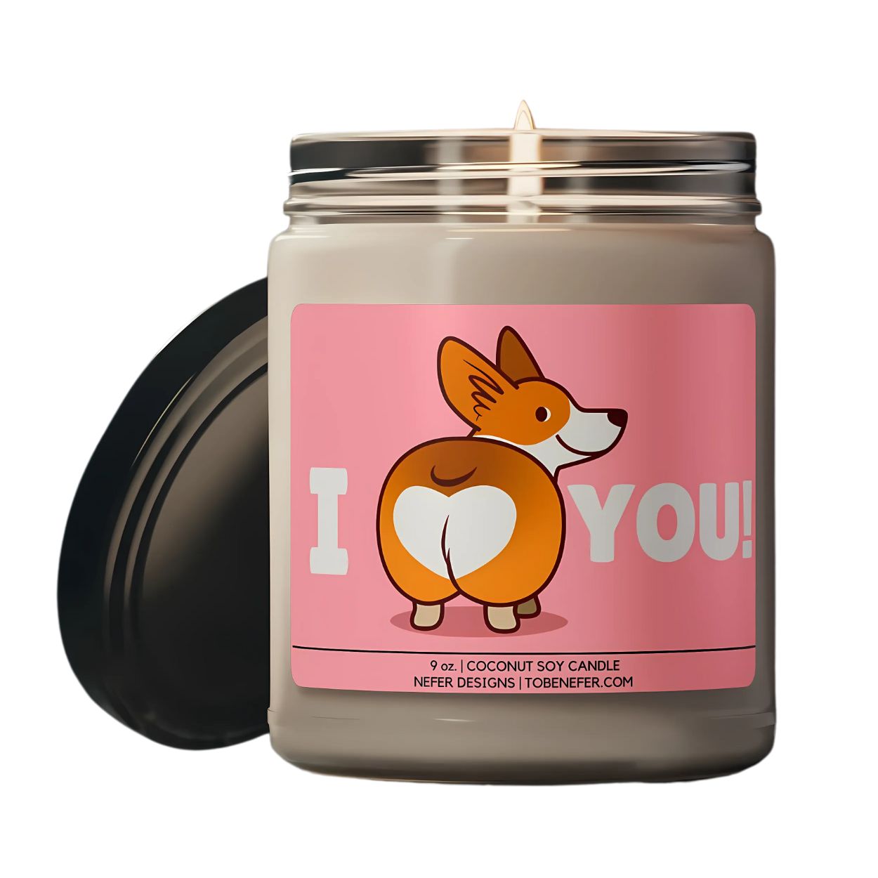 I love You Valentines candle 2 